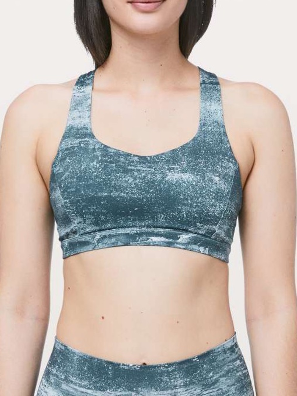 Lululemon Free To Be Serene Bra Azurite Mint Tint Multi Size 6